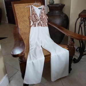 NWOT Alexia Admor Molly Sequin Crepe Jumpsuit 6